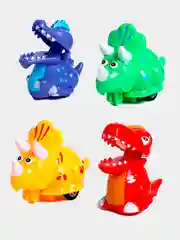 Красный игрушка инерционная Динозавр, двигается от нажатия