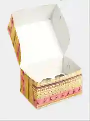 Сиреневый коробки на 6 капкейков новогодние. 27*15*10 см.