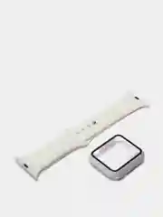 Белый силиконовый ремешок с корпусом для Apple Watch 38, 40, 42 и 44 мм