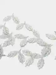 Серебряный патч "Листочки" 35*40 мм