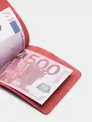 Бордовый зажим для денег натуральная кожа, кошелек, потмоне мужской