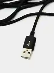 Черный кабель для быстрой зарядки и передачи данных, USB - Type-C, 3.2 А, в тканевой оплетке