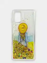Золотой чехол Samsung Galaxy M31s, Галакси М31с силиконовый переливающийся жидкий с блестками