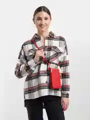 Красный женская сумка-клатч для телефона, через плечо, из кожи