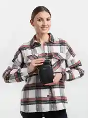 Черный сумка через плечо, женская