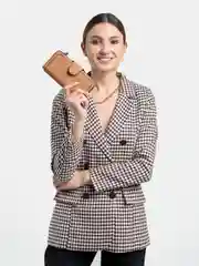 Терракотовый кошелек-клатч женский