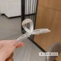 Серый меланж крабик для волос