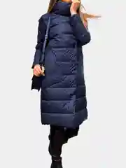 Алый куртка женская, зимняя, удлиненная, без капюшона