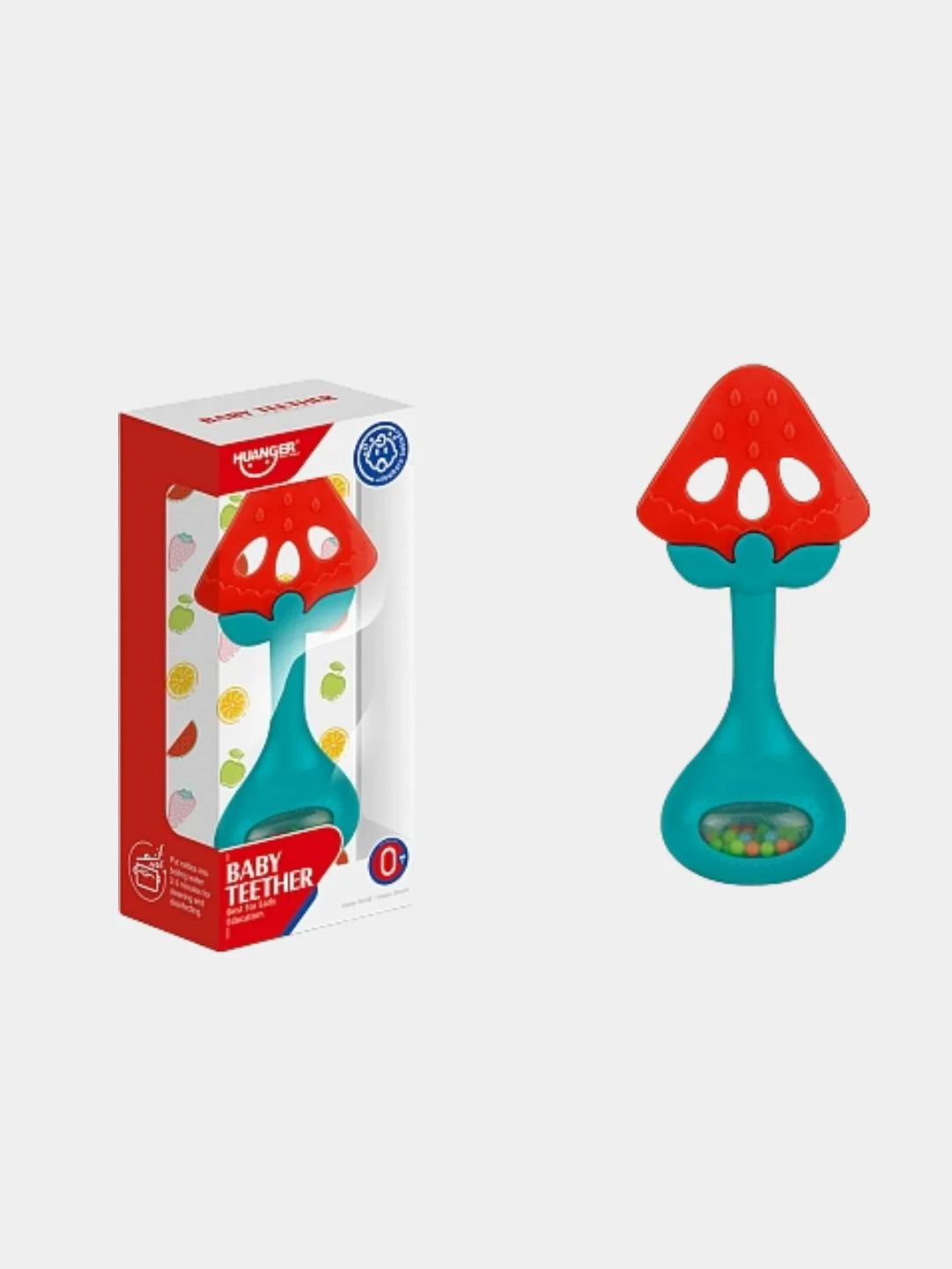 Красный игрушка погремушка-прорезыватель