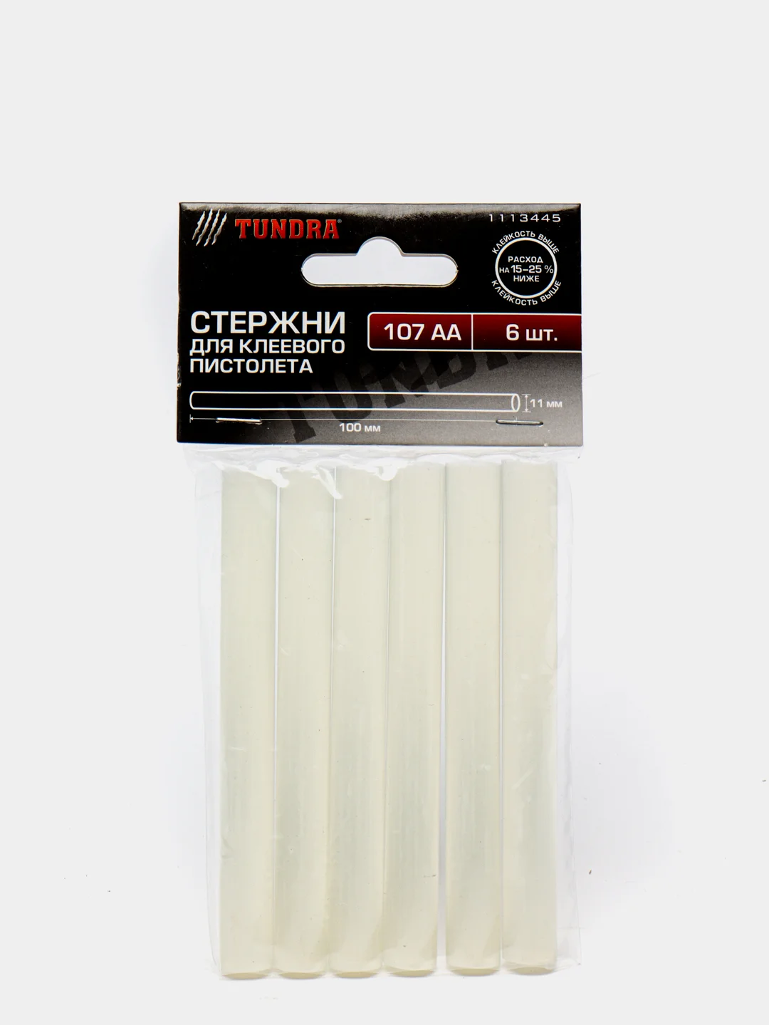 Клеевые стержни TUNDRA, 11 х 100 мм, 6 шт