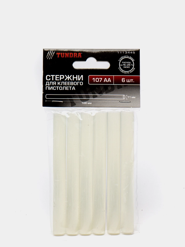 Клеевые стержни TUNDRA, 11 х 100 мм, 6 шт