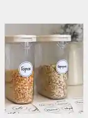 Наклейки "КРУПЫ" на банки для сыпучих продуктов, круг 4 см - 34 шт