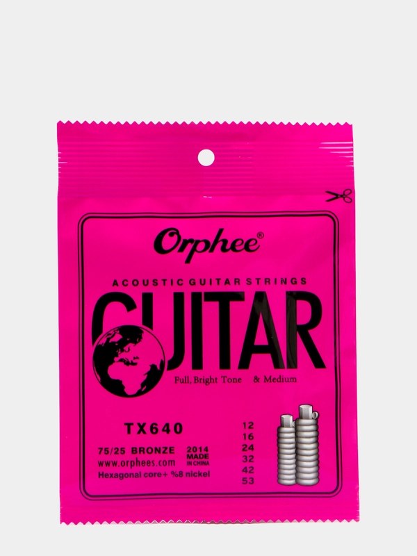 Струны для акустической гитары Orphee TX640 сильное натяжение