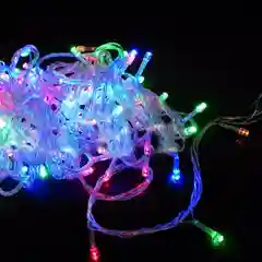 Гирлянда светодиодная разноцветная с прозрачной нитью
