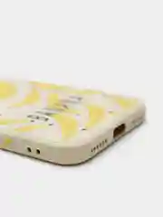 Желтый чехол на iPhone "Фрукты" силиконовый, плотный, 7/8 Plus XR 11 12 Pro mini 13 Pro