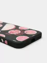 Оранжевый чехол на iPhone "Фрукты" силиконовый, плотный, 7/8 Plus XR 11 12 Pro mini 13 Pro