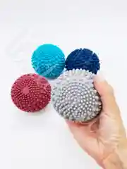 Серый мяч массажный 9 см для МФР, фитнеса, йоги, пилатеса