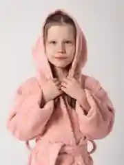 Розовый халат детский,  махровый, хлопок