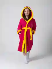 Вишнёвый халат детский,  махровый, хлопок