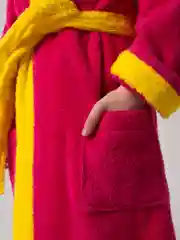 Вишнёвый халат детский,  махровый, хлопок