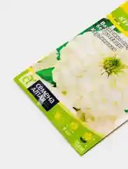 Семена цветов Цинния "Кураж", белая, карликовая, Семена Алтая, 0,3 г