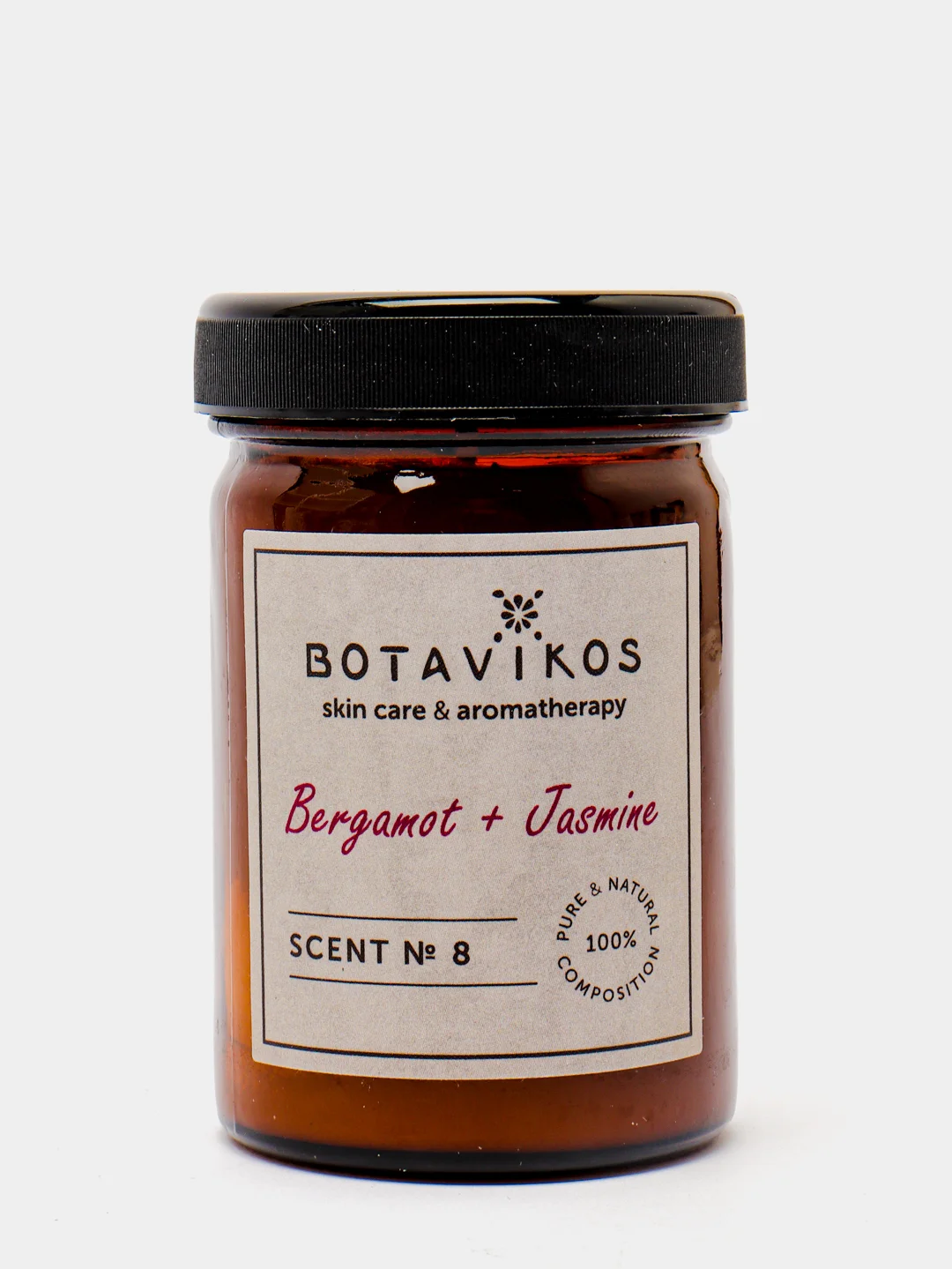 Аромасвеча Scent №8. Бергамот и Жасмин, 90 г, Botavikos