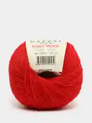 Красный пряжа  Gazzal Baby Wool  20% Кашемир 40% Акрил 40% Мериносовая шерсть 50г 175м