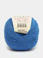 Небесно-голубой пряжа  Gazzal Baby Wool  20% Кашемир 40% Акрил 40% Мериносовая шерсть 50г 175м