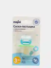 Лайм соска-пустышка латексная анатомическая MEPSI 3+мес 0302
