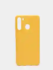 Желтый чехол Samsung Galaxy A21 ( Самсунг A 21 ) силиконовый цветной матовый