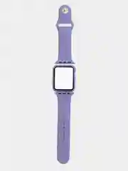 Лавандовый силиконовый ремешок для Apple Watch с защитным стеклом 2 в 1