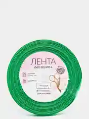 Лента атласная, цвет зелёный, 10 мм х 23 м
