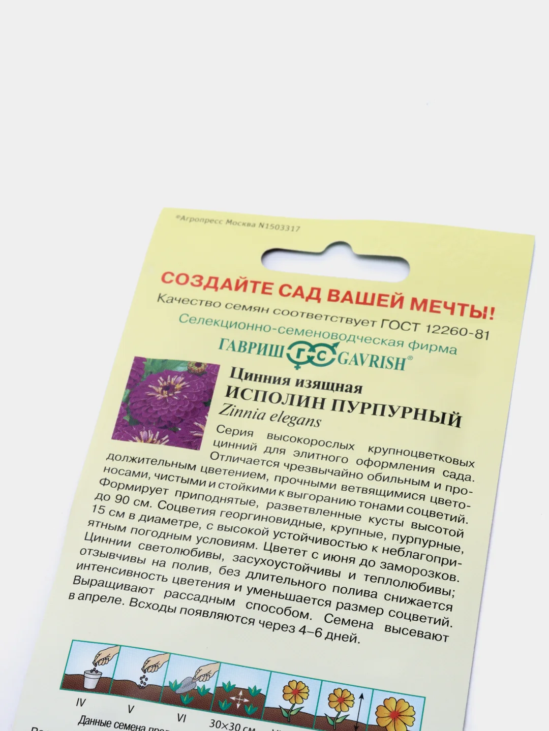 Цинния "Исполин пурпурный" семена, цветы
