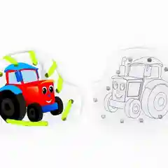 Детская развивающая игрушка / Шнуровка-раскраска 2в1