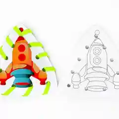 Детская развивающая игрушка / Шнуровка-раскраска 2в1