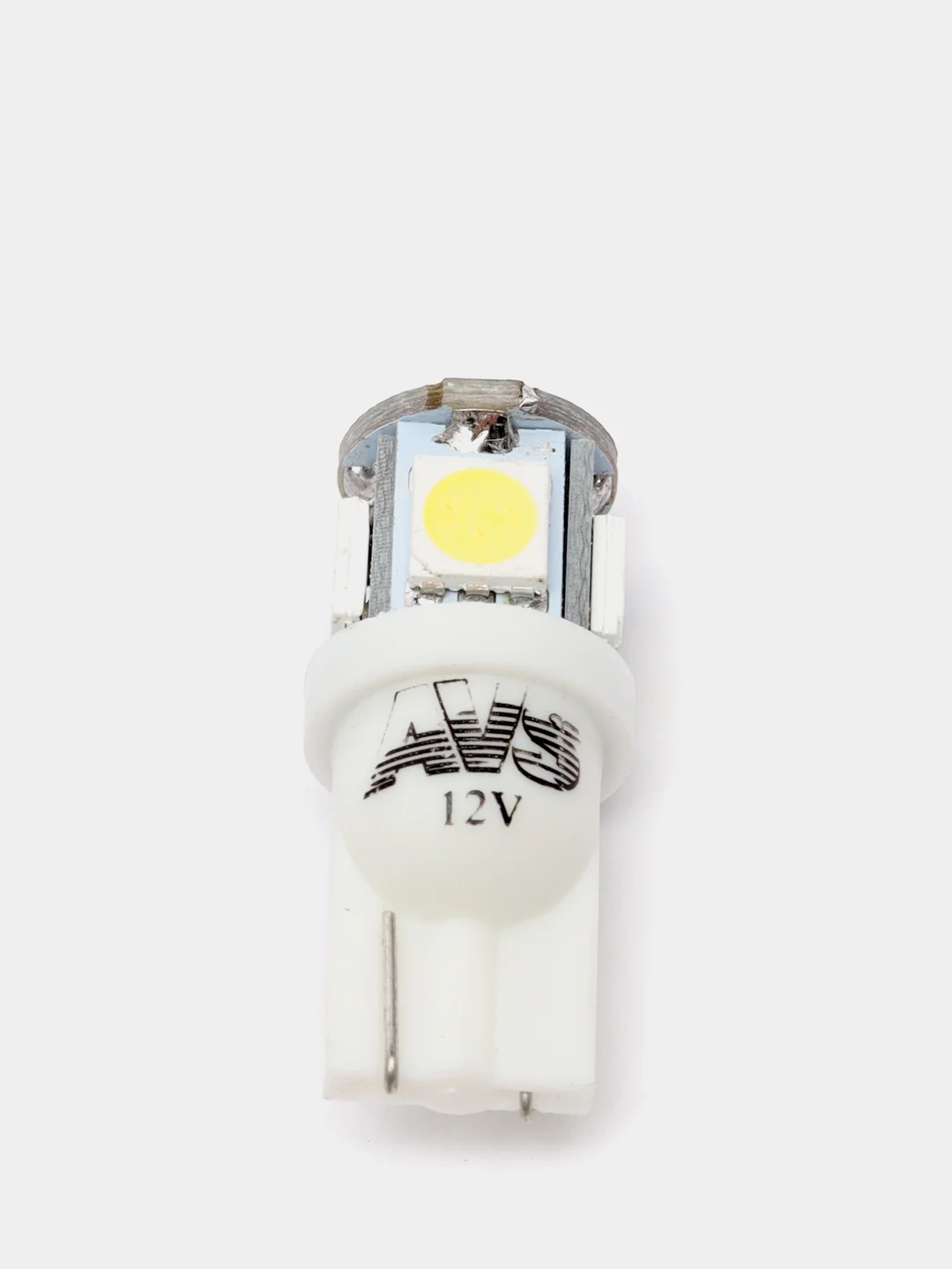 Лампа светодиодная LED Т10/белый/ (W2,1x9,5d) 5SMD 5050 3 chip, W5W, блистер 2 шт
