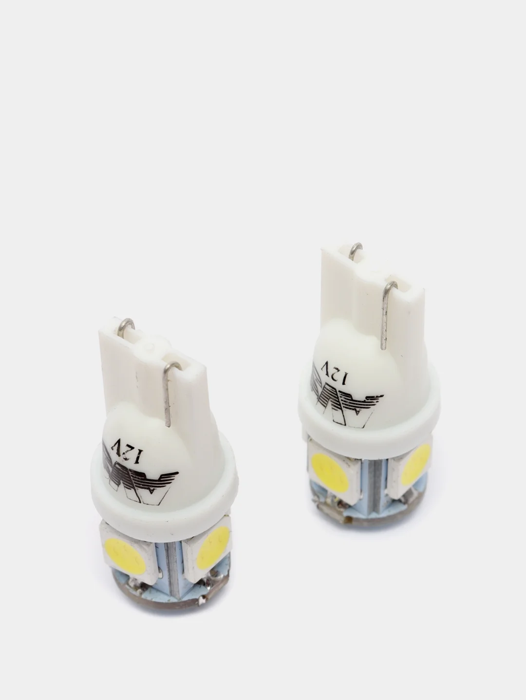 Лампа светодиодная LED Т10/белый/ (W2,1x9,5d) 5SMD 5050 3 chip, W5W, блистер 2 шт