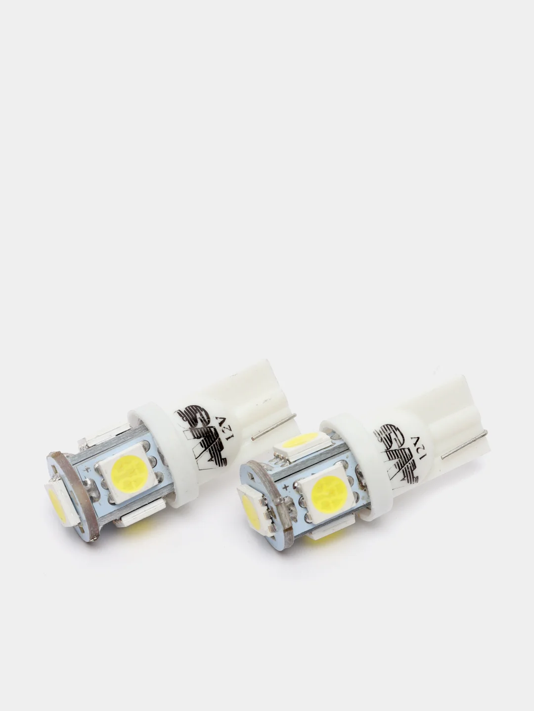 Лампа светодиодная LED Т10/белый/ (W2,1x9,5d) 5SMD 5050 3 chip, W5W, блистер 2 шт