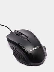 Мышь проводная SONNEN М-713, USB, 1000dpi, 2 кнопки+колесо-кнопка, оптическая