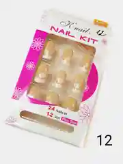 Накладные искусственные ногти с рисунком, набор из 12 размеров (24 шт)
