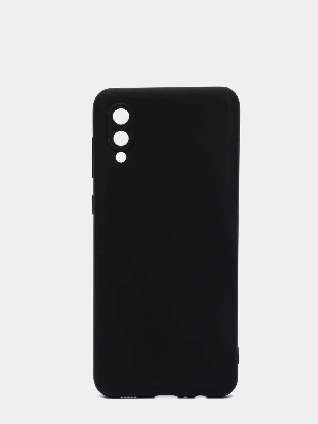 Черный чехол для Samsung A02 силиконовый c soft touch покрытием
