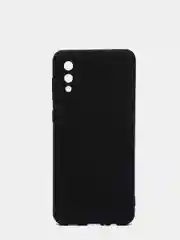 Черный чехол для Samsung A02 силиконовый c soft touch покрытием