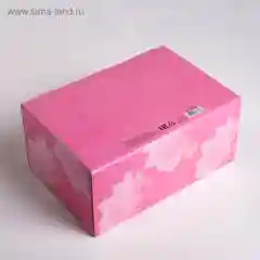 Пастельно-коралловый коробка-пенал "С 8 Марта!", 2 вида