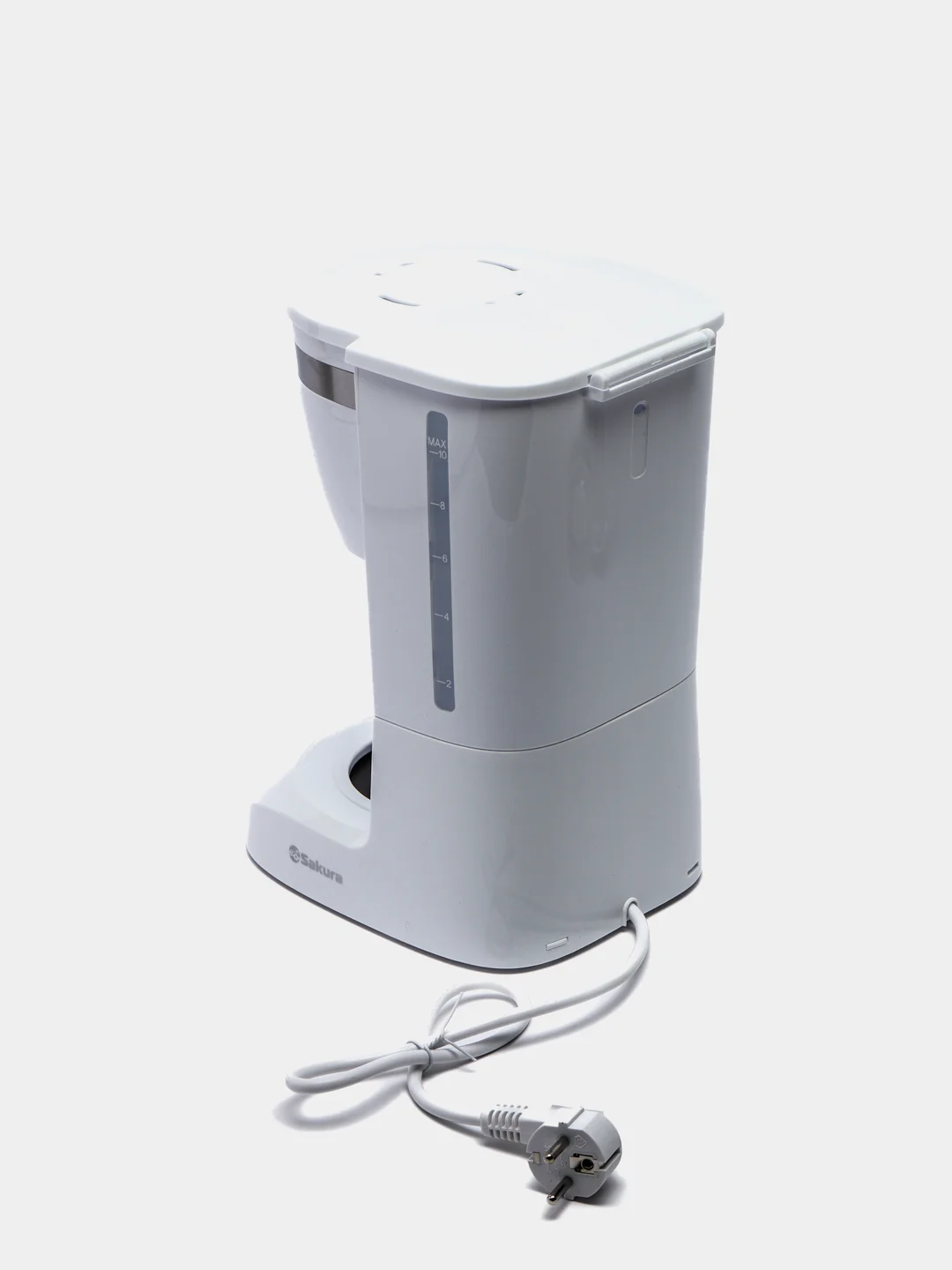 Кофеварка Sakura SA-6109W капельная, 800 Вт, 1.25 л, белая