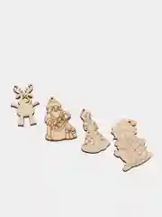 Деревяные игрушки в наборе для декупаж и творчества, игрушки на ёлку своими руками