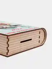Копилка-книжка из дерева "Стратегический запас России", с деревянным замком