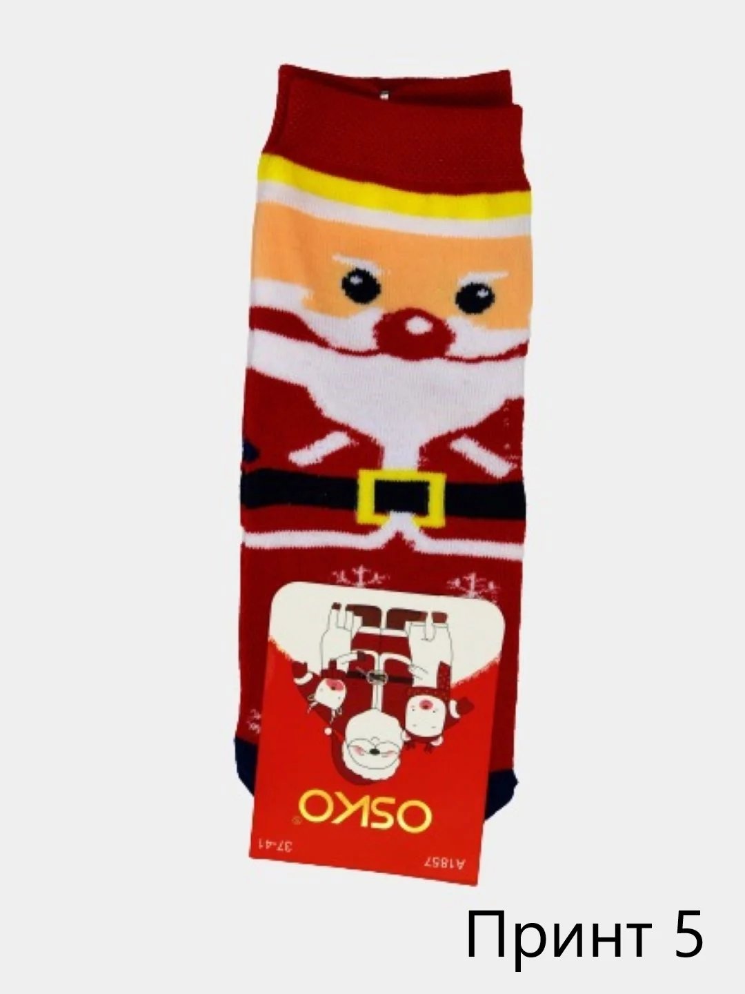 Носки новогодние махровые женские, яркие и теплые, Osko