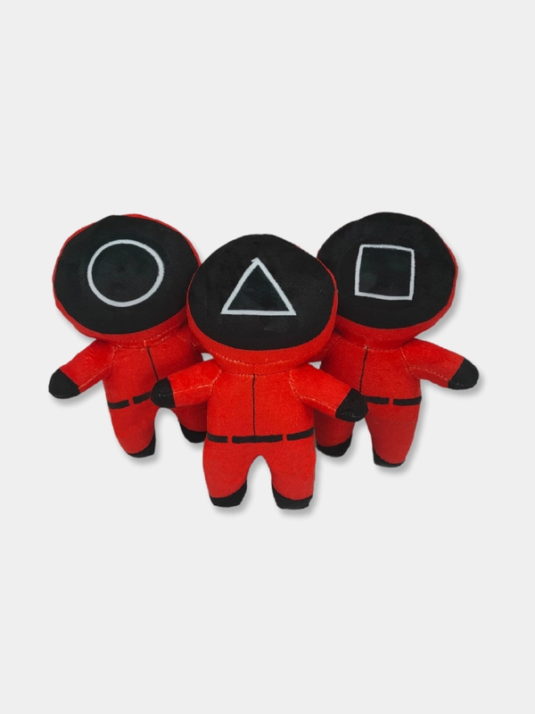Мягкая игрушка охранник "Игра в кальмара" 15 см, с кольцом