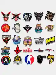 Наклейки стикеры CS Go КС ГО /50шт/ Стикерпак