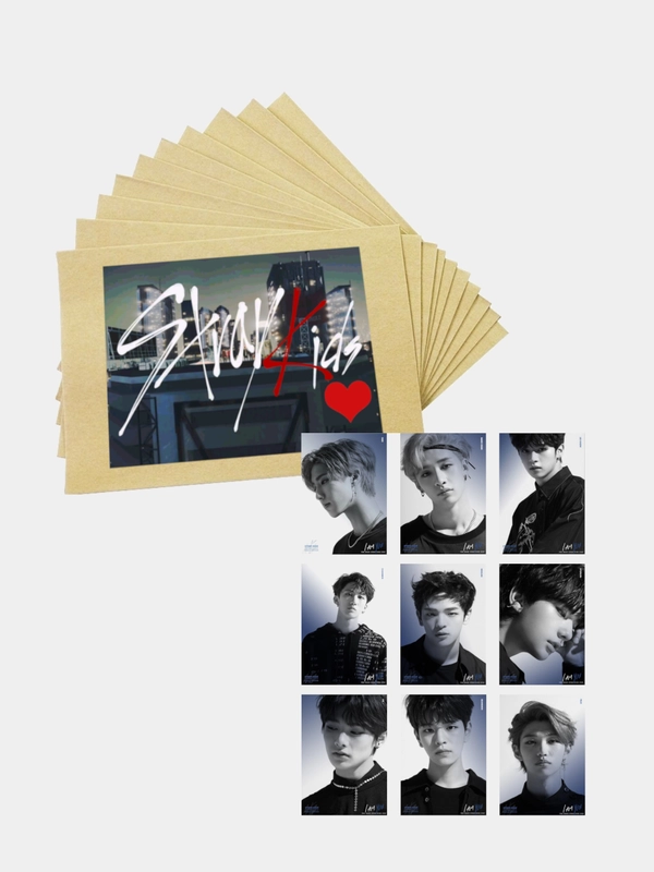 Набор фотографий в крафт конверте с принтом, группы Stray Kids
